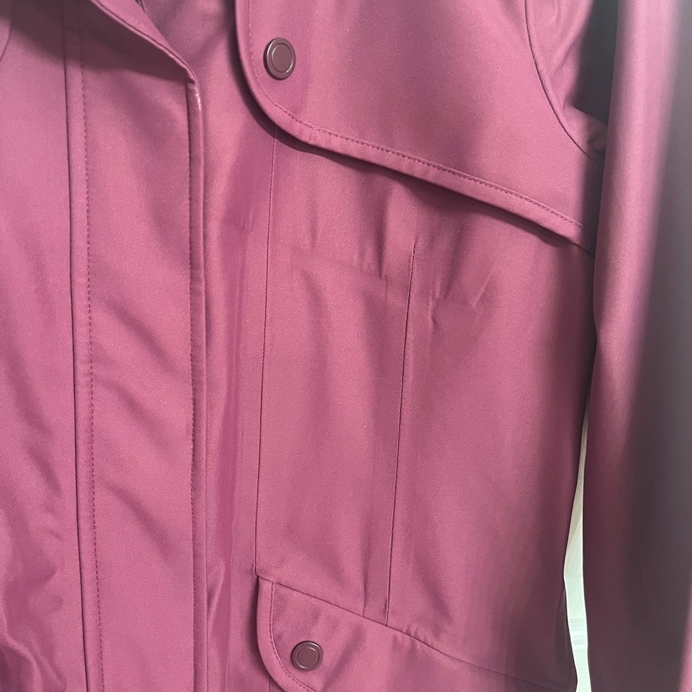 NWOT Athleta Women’s Maroon Raincoat size small - Picture 10 of 15